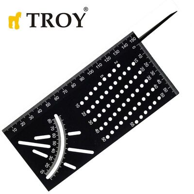 TROY 25901 Alüminyum Kırlangıç Geçme İşaretleme Gönyesi, 215mm