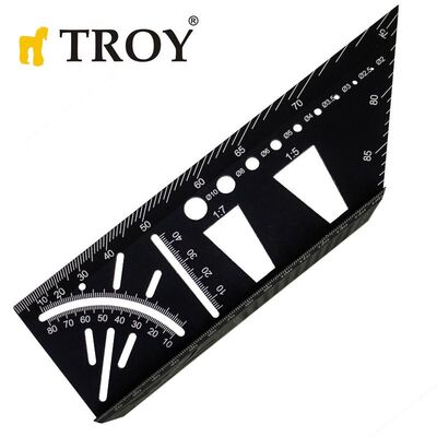 TROY 25901 Alüminyum Kırlangıç Geçme İşaretleme Gönyesi, 215mm