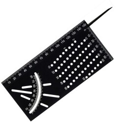 TROY 25901 Alüminyum Kırlangıç Geçme İşaretleme Gönyesi, 215mm - 2