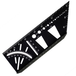 TROY 25901 Alüminyum Kırlangıç Geçme İşaretleme Gönyesi, 215mm - 3