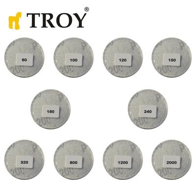 TROY 25930 Aşındırıcı Cırt Zımpara Seti, 101 Parça