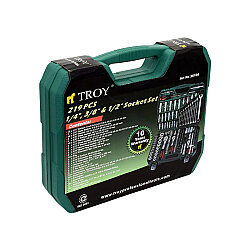 TROY 26104 Socket Set, 219 Pcs, Metric 1/4" 3/8" 1/2" - 4