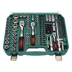 TROY 26104 Socket Set, 219 Pcs, Metric 1/4" 3/8" 1/2" - 3
