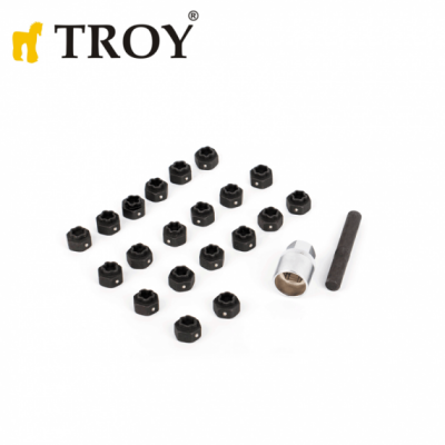 TROY 26137 1/2" Drive Socket Set, 12Pcs - 1