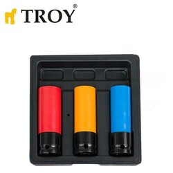 TROY 26157 Jant Lokma Takımı, 1/2" 3 Parça