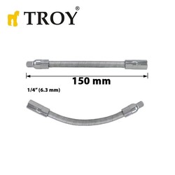 TROY 26178 Flexible Extension for Sockets 1/4" - 3