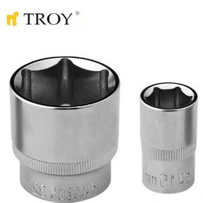 TROY 26195 1/2” Lokma (Ölçü 23mm-Çap 31,8-Uzunluk 40mm) - 1