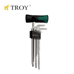 TROY 26202 Allen Anahtar Seti (Bilya başlı, 11 Parça) - 6