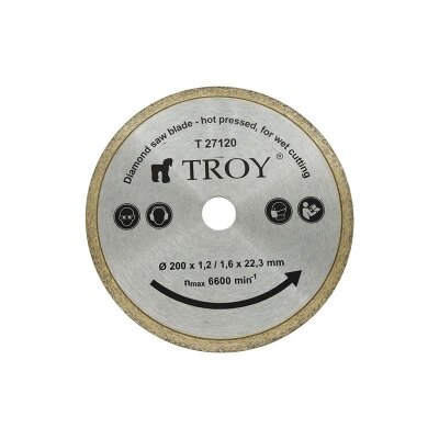 TROY 27120 Mermer Porselen Kesici Elmas Testere, 200mm - 1