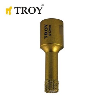 TROY 27450-12 Avuç Taşlamalar için Seramik Kuru Elmas Delici, 12mm - 1