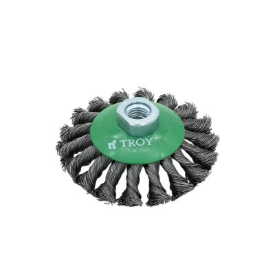 TROY 27705-100 Twist Knotted Bevel Brush, 100mmxM14 - 1
