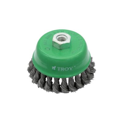 TROY 27707-100 Twist Knotted Cup Brush, 100mm - 1