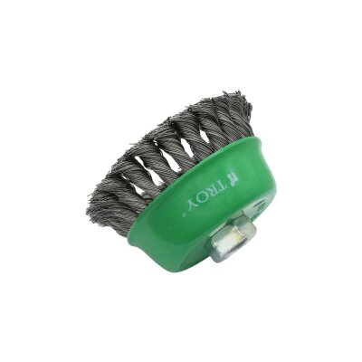 TROY 27707-100 Twist Knotted Cup Brush, 100mm - 4