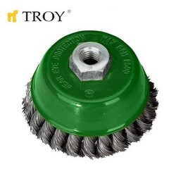 TROY - TROY 27707-125 Twist Knotted Cup Brush, 125mm