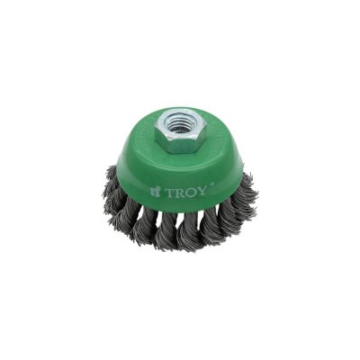 TROY 27707-75 Twist Knotted Cup Brush, 75mm - 1