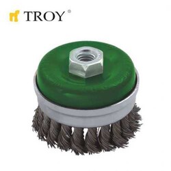TROY - TROY 27708-100 Twist Knotted Cup Brush with Ring, 100mm