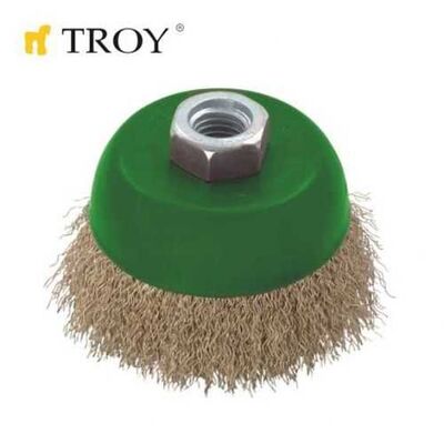 TROY 27710-100 Crimped Cup Brush, 100mm