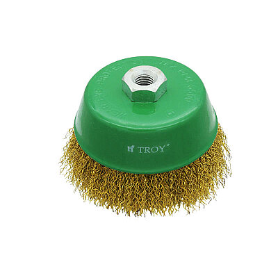 TROY 27710-125 Saçaklı Çanak Fırça (125mm) - 1