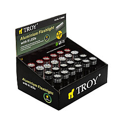 TROY 28095 Aluminum Flashlight, 24 Pcs in Display Box