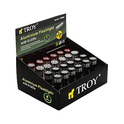 TROY 28095 Aluminum Flashlight, 24 Pcs in Display Box - 1