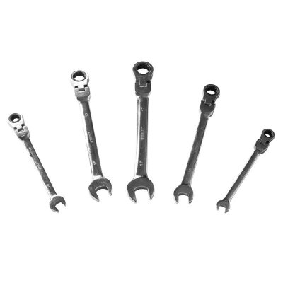 TROY 21700 Ratchet Spanner Set with Swivel Heads, 5 Pcs - 6
