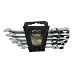 TROY 21700 Ratchet Spanner Set with Swivel Heads, 5 Pcs