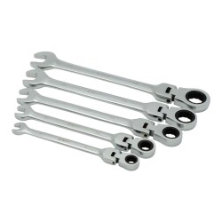 TROY 21700 Ratchet Spanner Set with Swivel Heads, 5 Pcs - 2