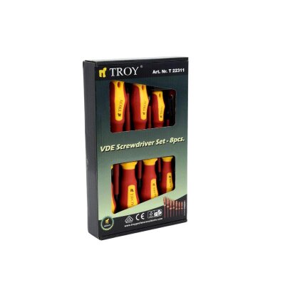 TROY 22311 VDE Screwdriver Set - 8 pieces - 6