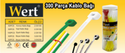 WERT 2430 Kablo Bağı Seti, 300 Parça - 4