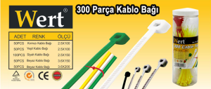 WERT 2430 Kablo Bağı Seti, 300 Parça - 4