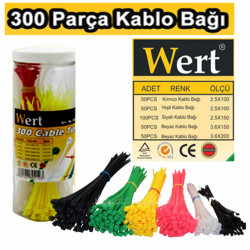 WERT 2430 Kablo Bağı Seti, 300 Parça - 6