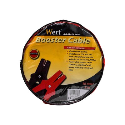 WERT 2604 Akü Takviye Kablosu 16mm², 3m, Otomobil için - 3
