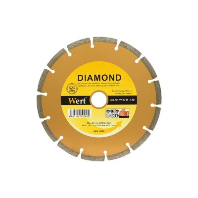 WERT 2711-180 Granit Mermer Elmas Testere (180mm) - 1