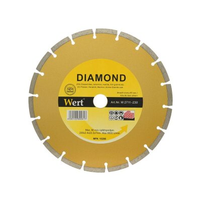 WERT 2711-230 Granit Mermer Elmas Testere (230mm) - 1