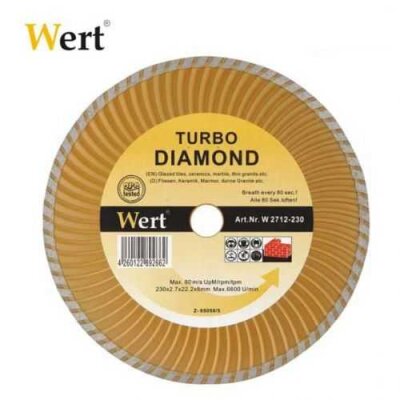 WERT 2712-115 Turbo Kanallı Elmas Testere (115mm) - 2