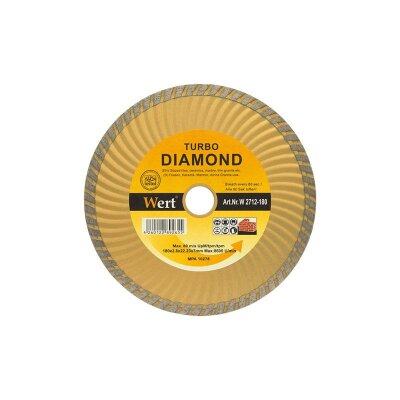 WERT 2712-180 Turbo Wave Diamond Saw Blade, 180mm - 1