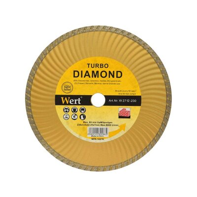WERT 2712-230 Turbo Kanallı Elmas Testere (230mm) - 1
