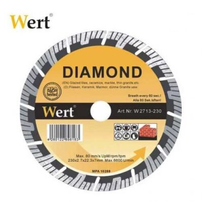 WERT 2713-230 Süper Turbo Elmas Testere (230mm) - 2