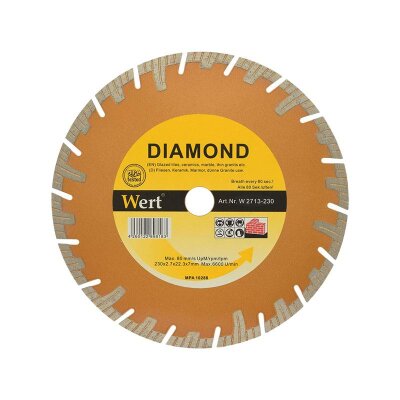 WERT 2713-230 Süper Turbo Elmas Testere (230mm) - 1