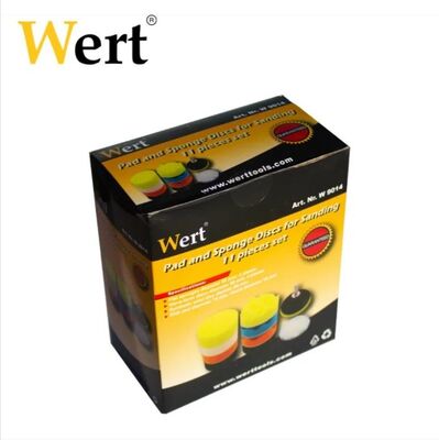 WERT 9014 Pad and Sponge Disc Set for Sanding, 11pcs.
